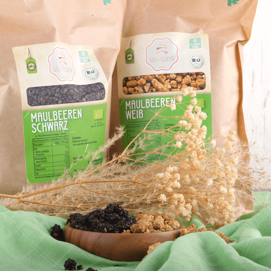 Bio Maulbeeren-Set: "Black & White" | je 1,0 kg