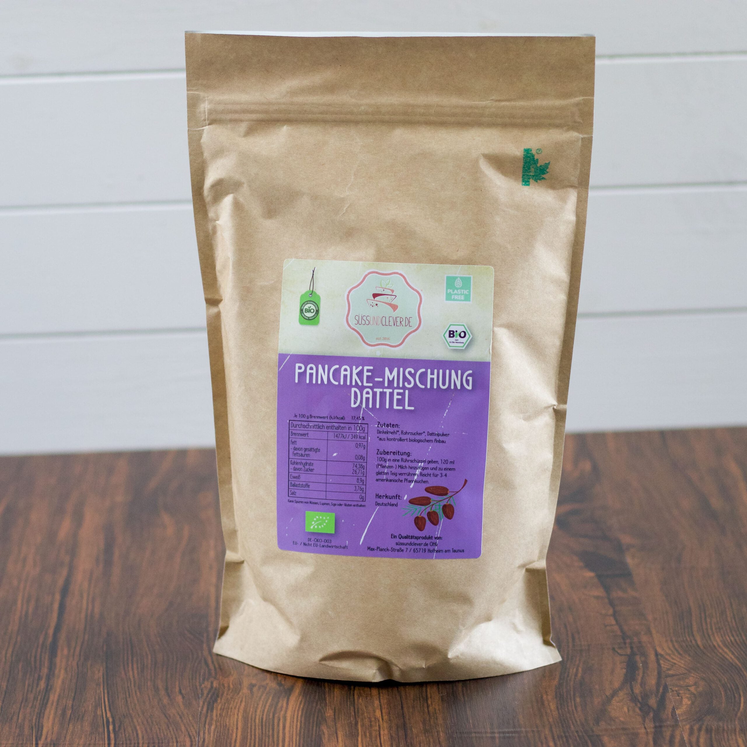 Bio Pancake-Backmischung | Dinkel & Dattelsüße | Ohne raffinierten Zucker