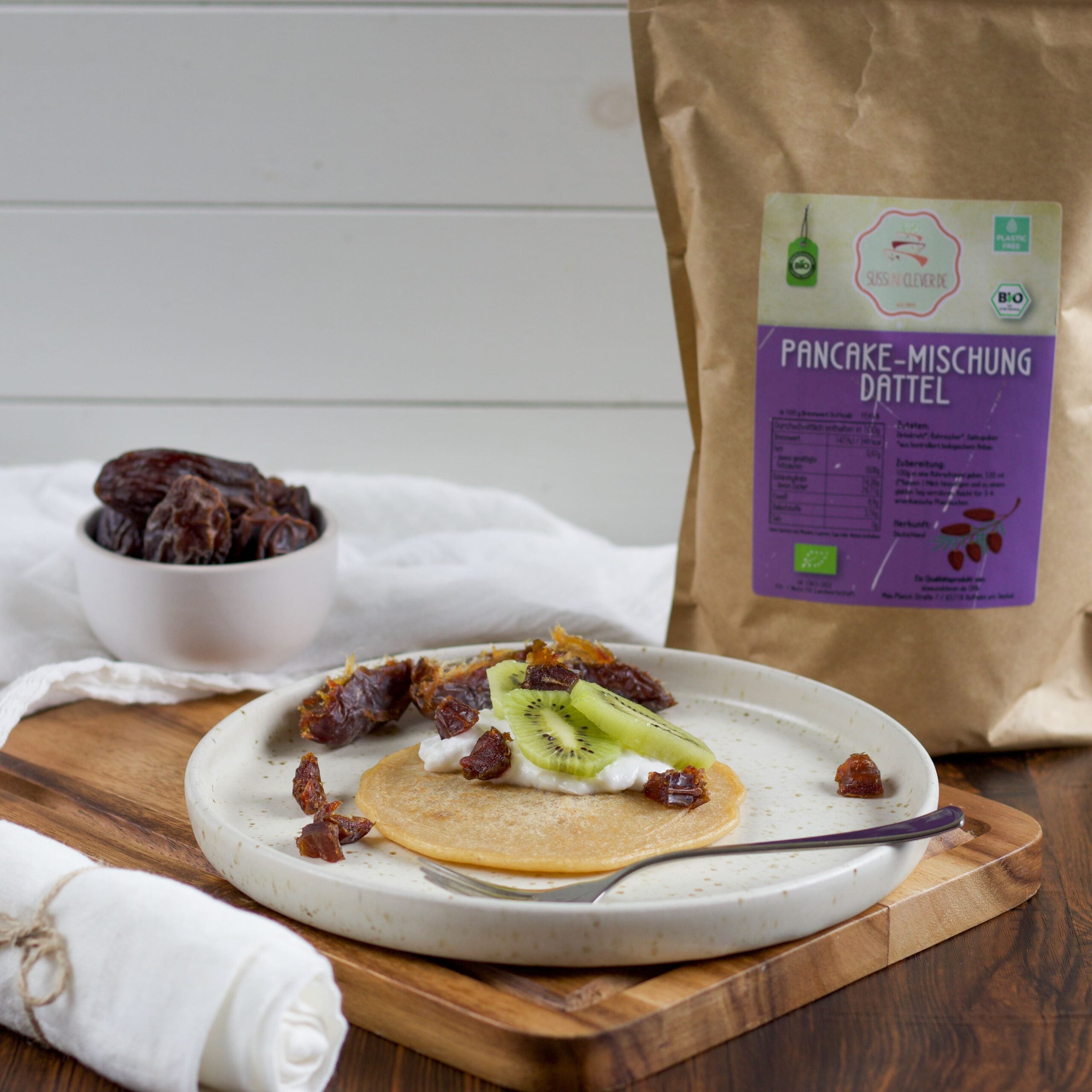 Bio Pancake-Backmischung | Dinkel & Dattelsüße | Ohne raffinierten Zucker