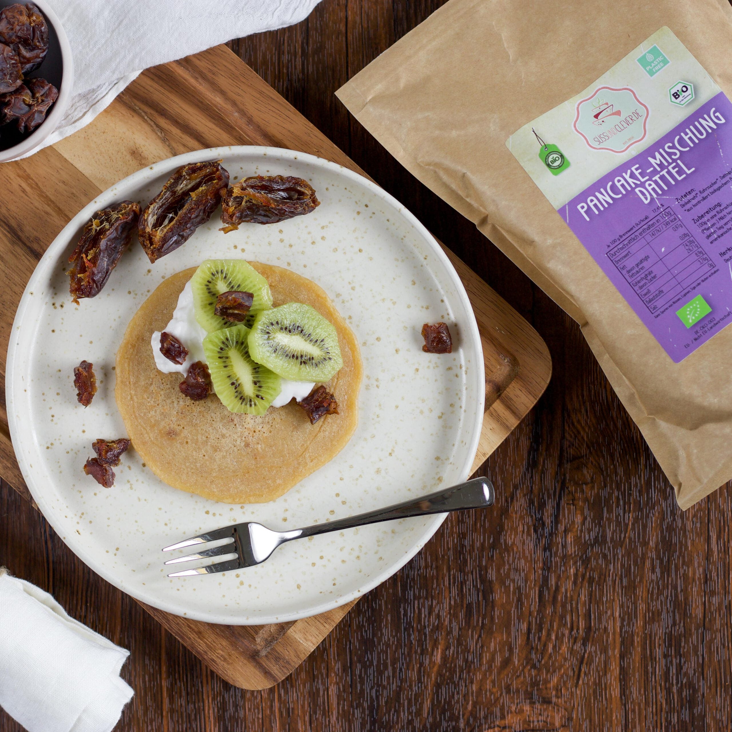 Bio Pancake-Backmischung | Dinkel & Dattelsüße | Ohne raffinierten Zucker