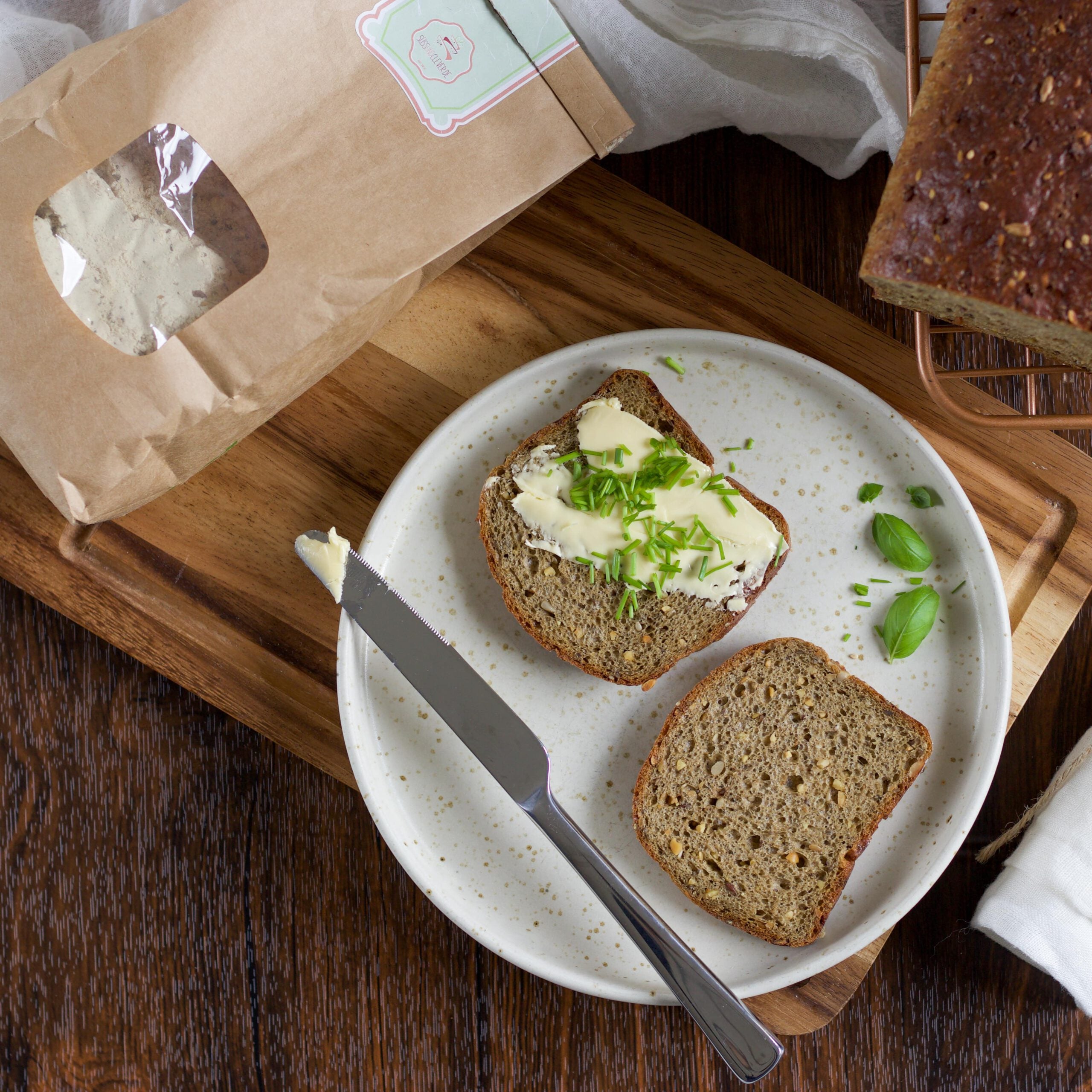 Bio Eiweißbrotbackmischung "Kernstark" | mit Buchweizen, Hirse & Chiasamen