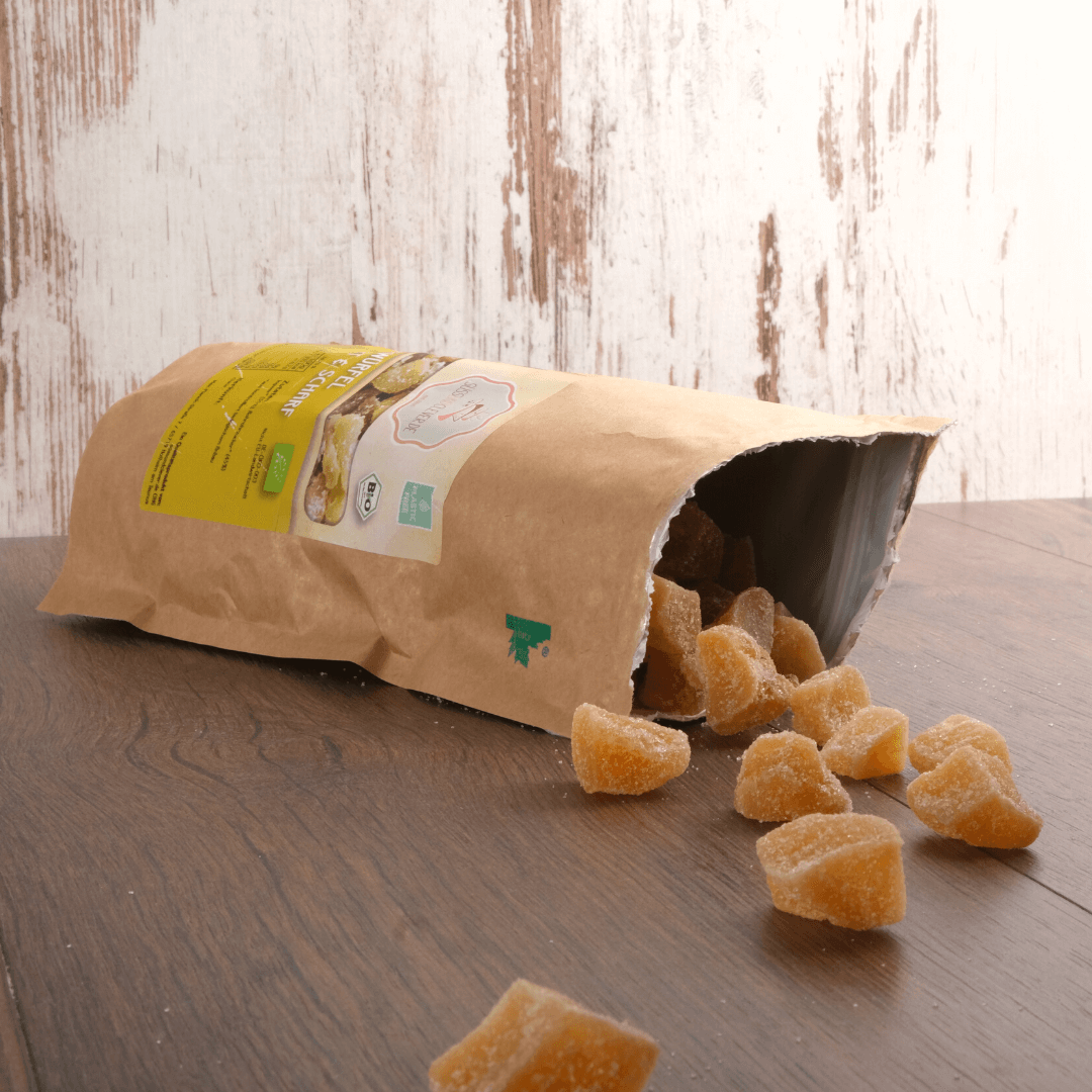 Bio Ingwerwürfel | kandiert & scharf | mit Rohrohrzucker