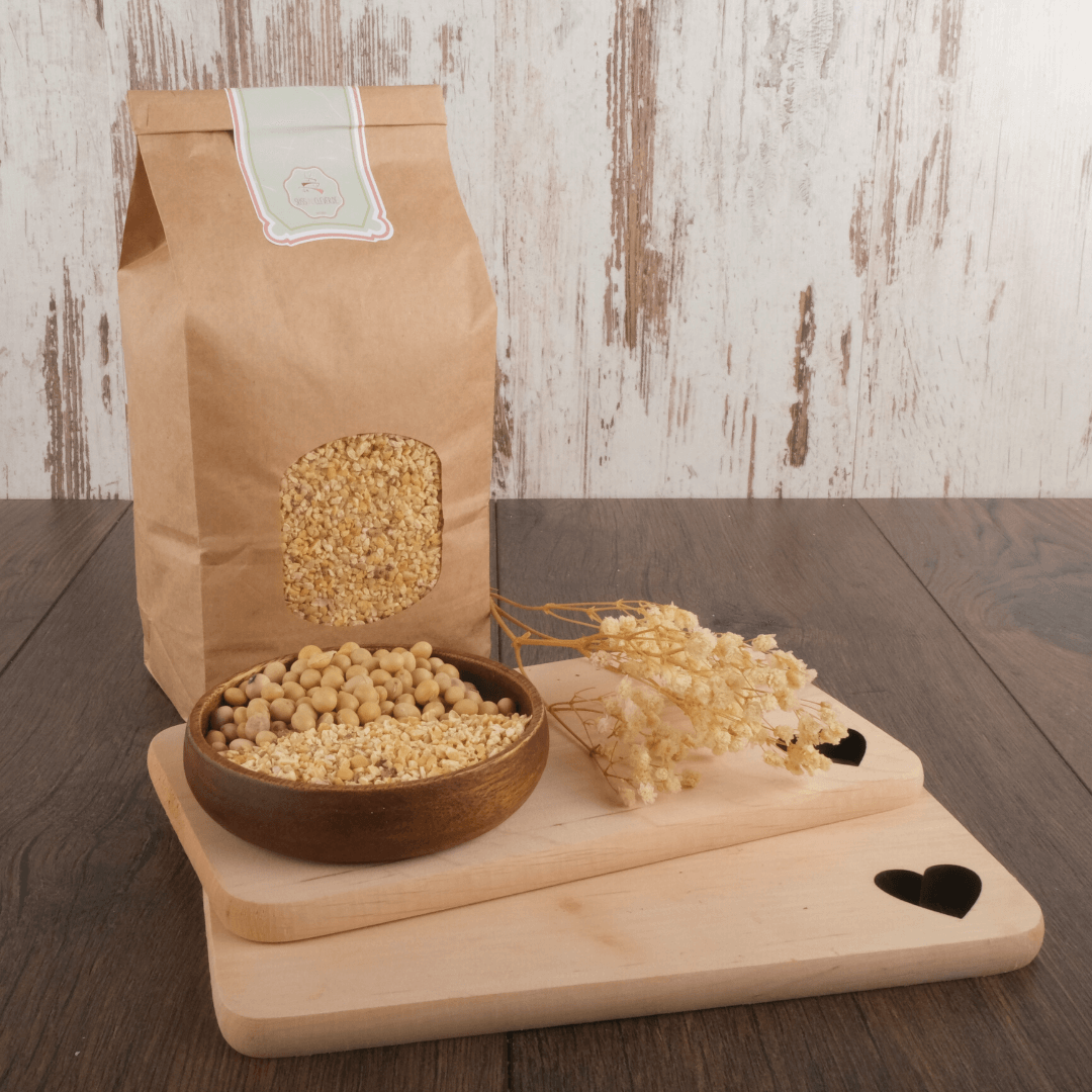 Bio Sojagranulat | Sojabohnen geröstet & geschrotet