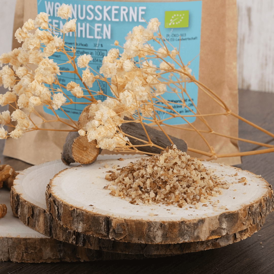 Bio Walnusskerne gemahlen | Walnusskernmehl | vollfett