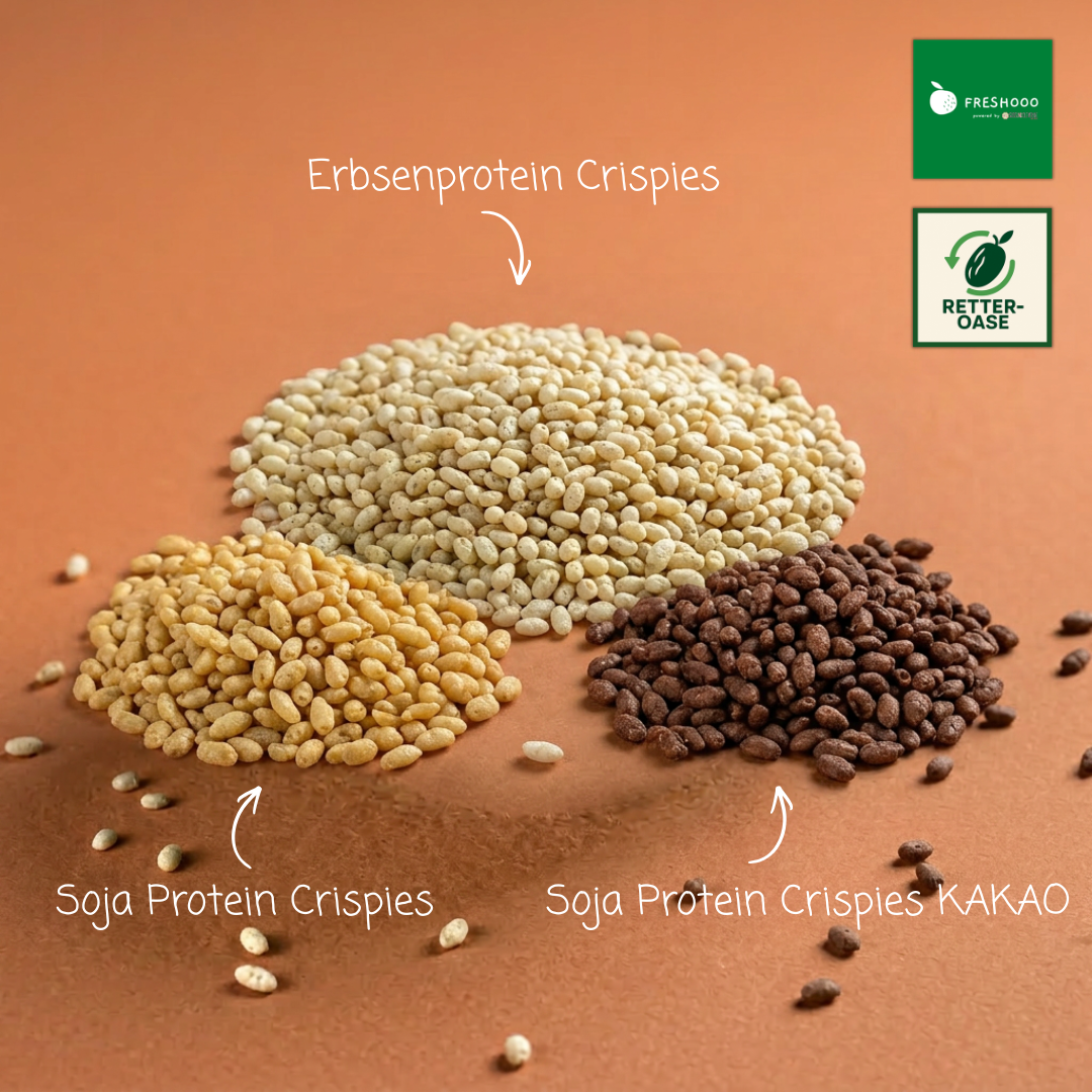 freshooo® Erbsenprotein Crispies | mit 70% Protein