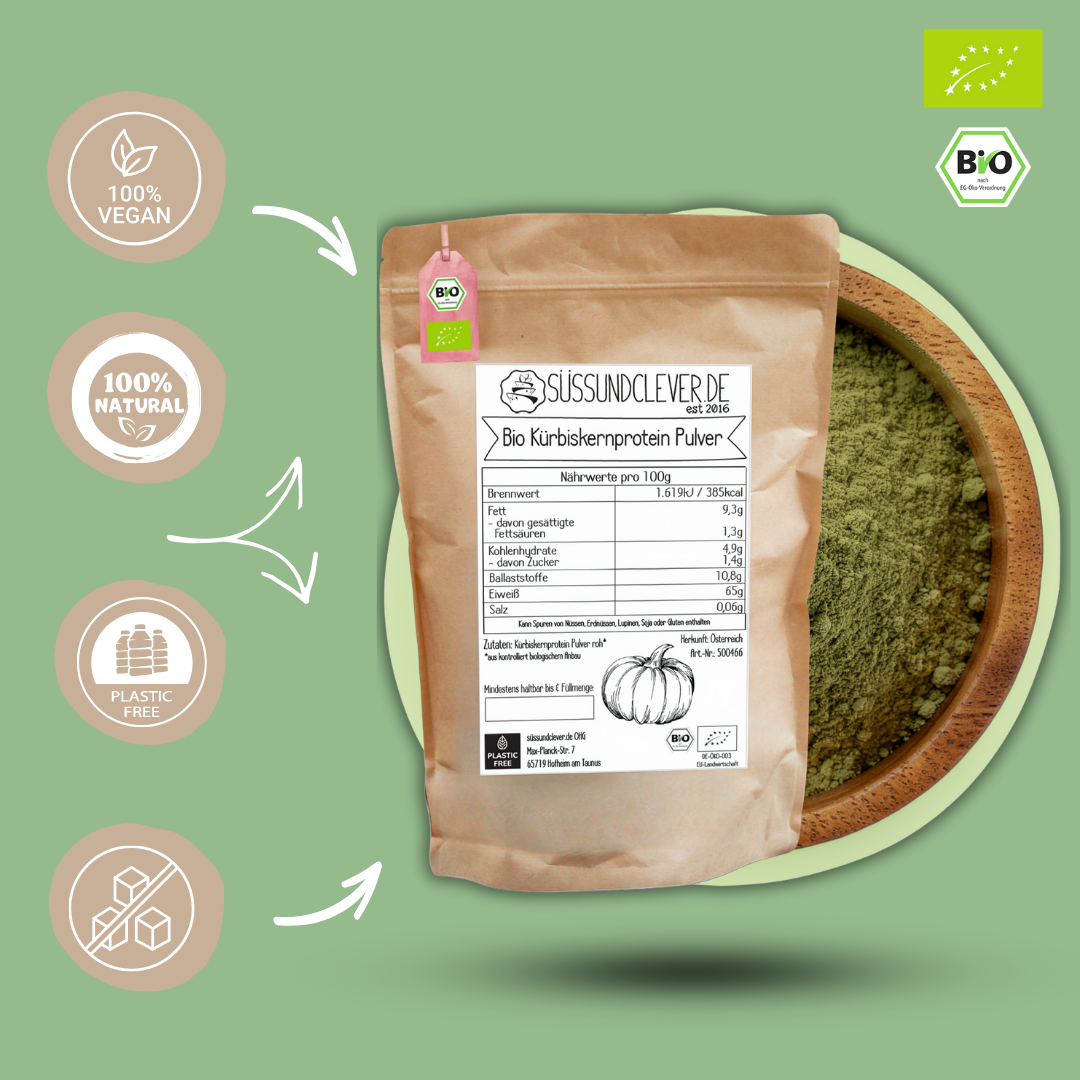 Bio Kürbiskernprotein Pulver | Rohkost | aus Österreich | 65% Protein