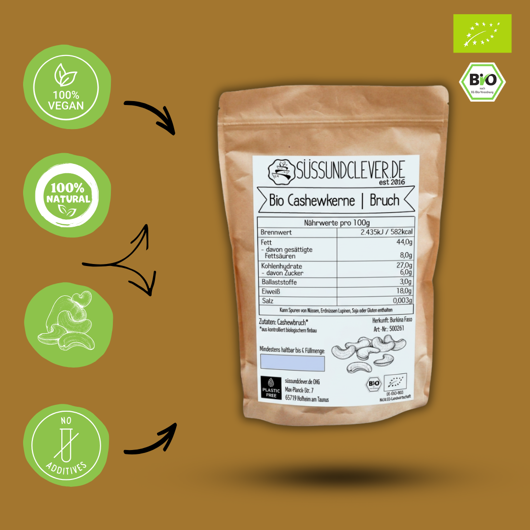 Bio Cashewkerne | Bruch | Naturbelassen | Mild & cremig