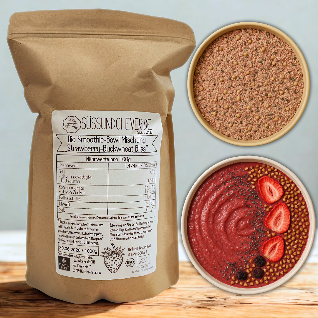 Bio Smoothie Bowl | "Strawberry-Buckwheat Bliss" | Fertigmischung