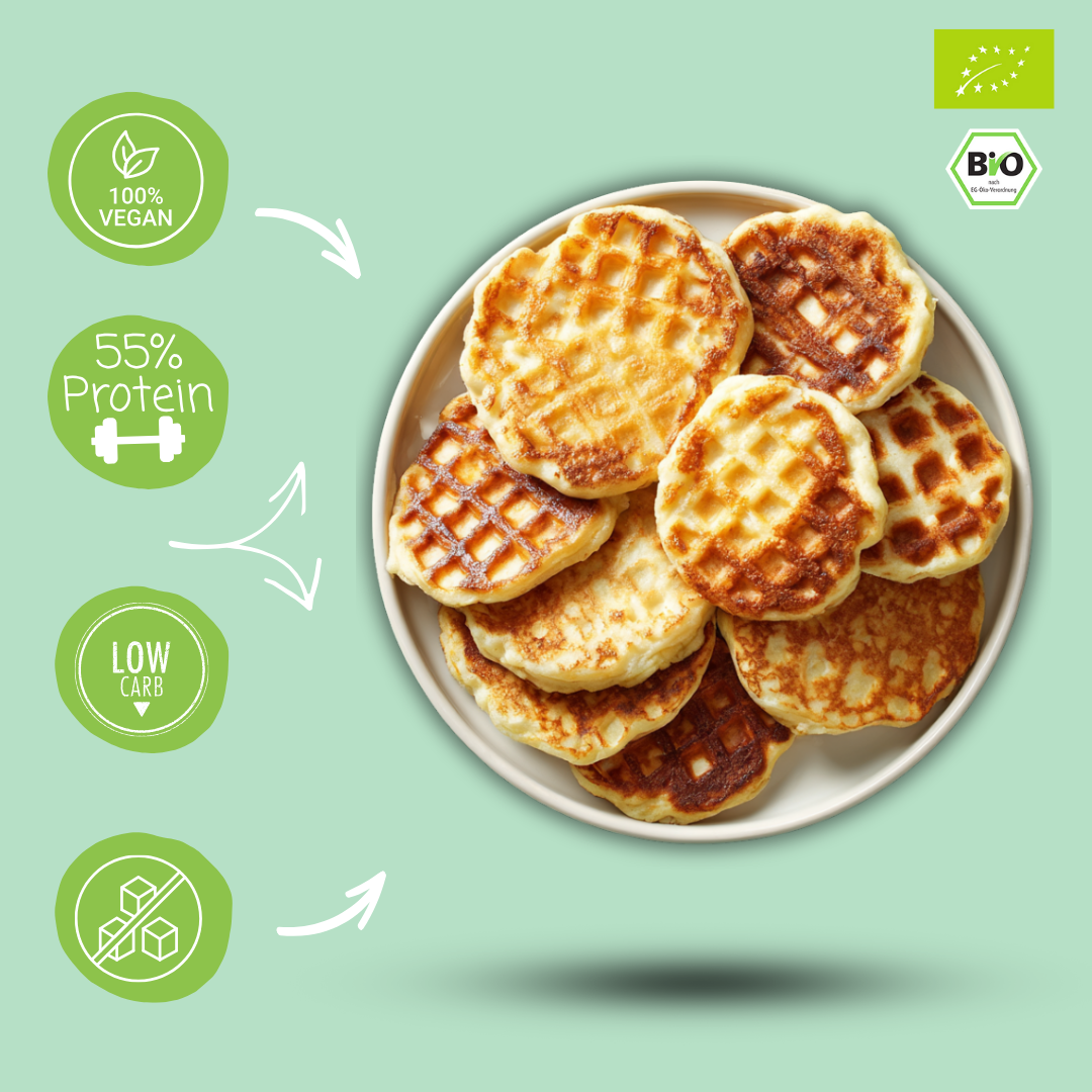Bio Protein Pancake- & Waffelmischung „Pure Balance“ | 55% Protein | ohne Zuckerzusatz | vegan