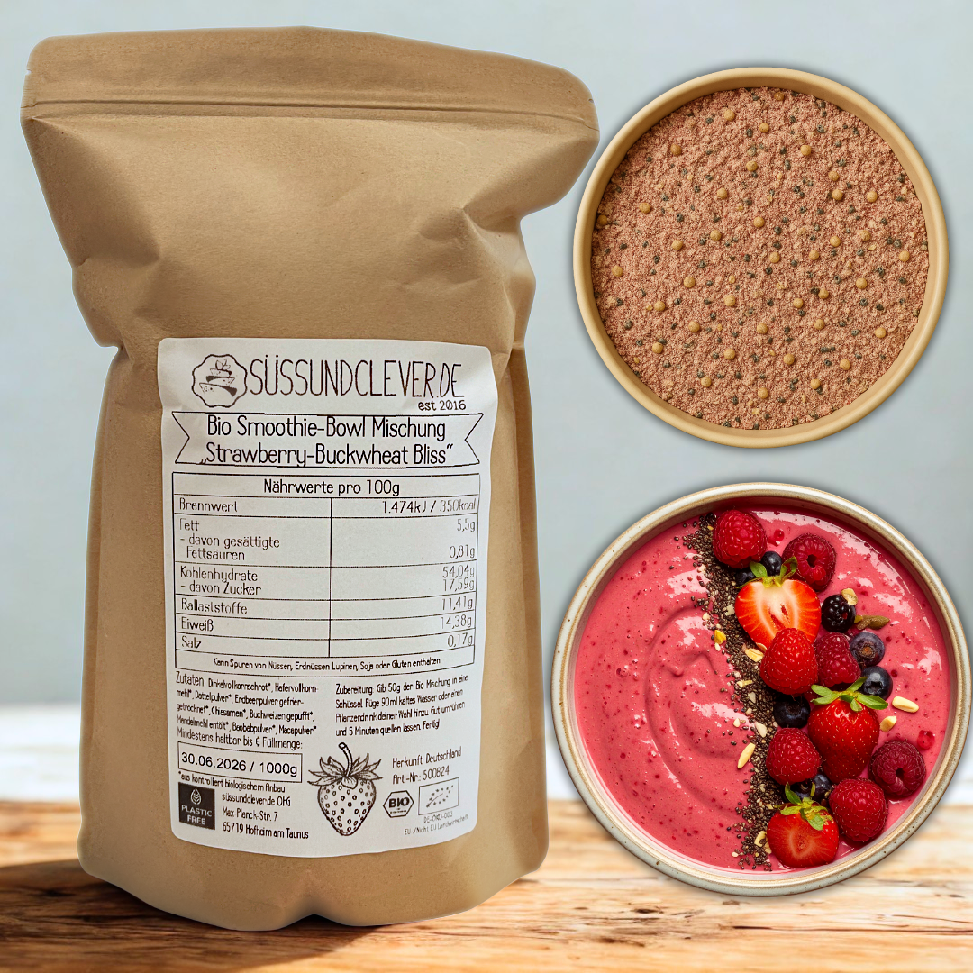 Bio Smoothie Bowl | "Strawberry-Buckwheat Bliss" | Fertigmischung