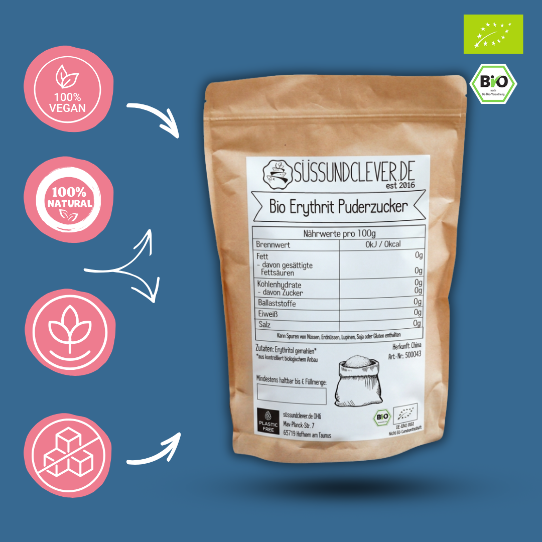 Bio Erythrit Puderzucker | 0% Kalorien