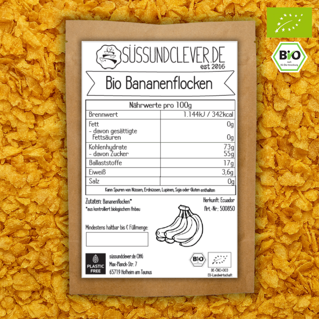 Bio Bananenflocken | ohne Zusätze | sonnengereift & getrocknet