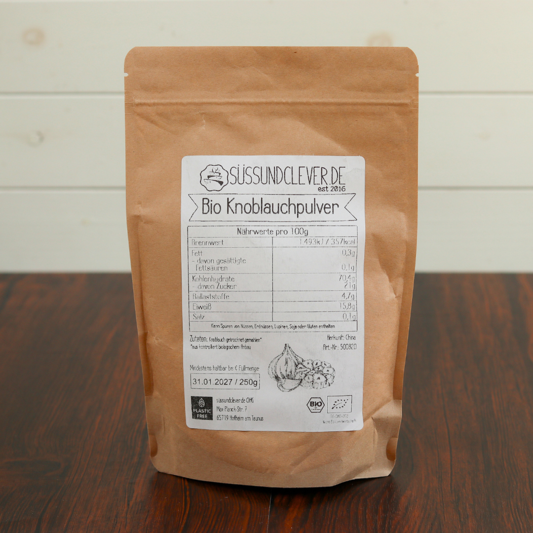 Bio Knoblauchpulver | getrockneter & fein gemahlener