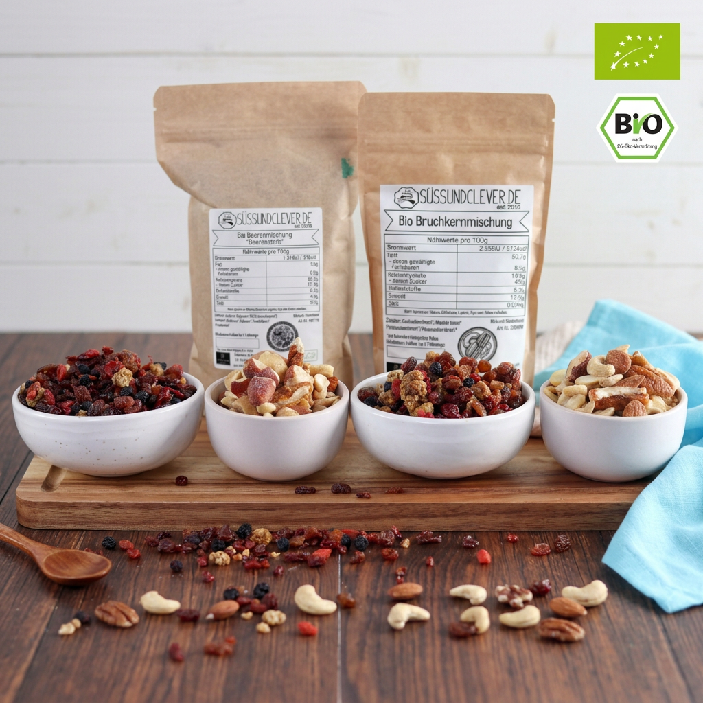 Bio Snack-Duo | Beerenstark + Bruchkernmischung | fruchtig & knackig