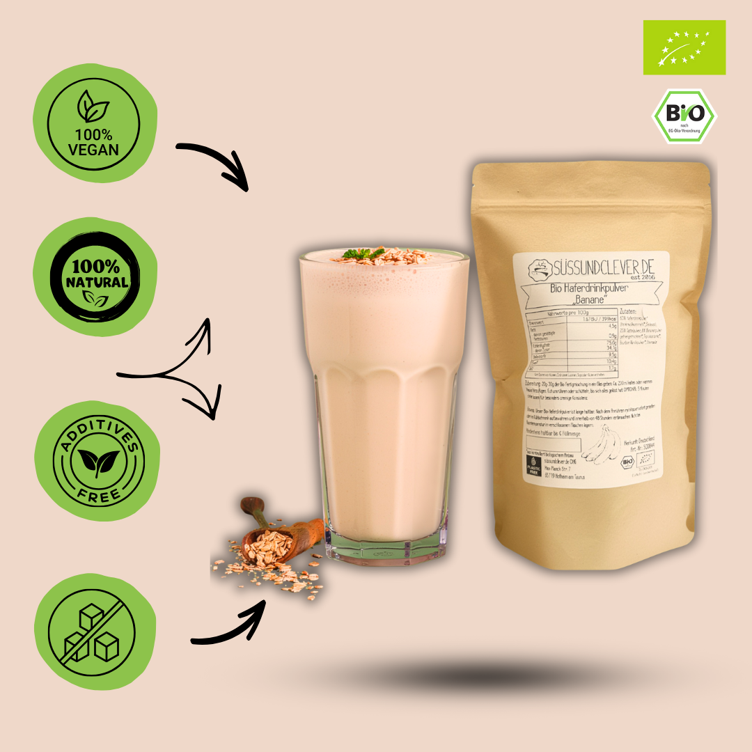 Bio Haferdrinkpulver | Banane mit Dattelsüße | vegan