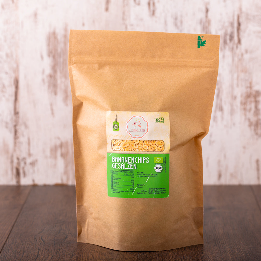 Bio Bananenchips | gesalzen | Plantain Chips