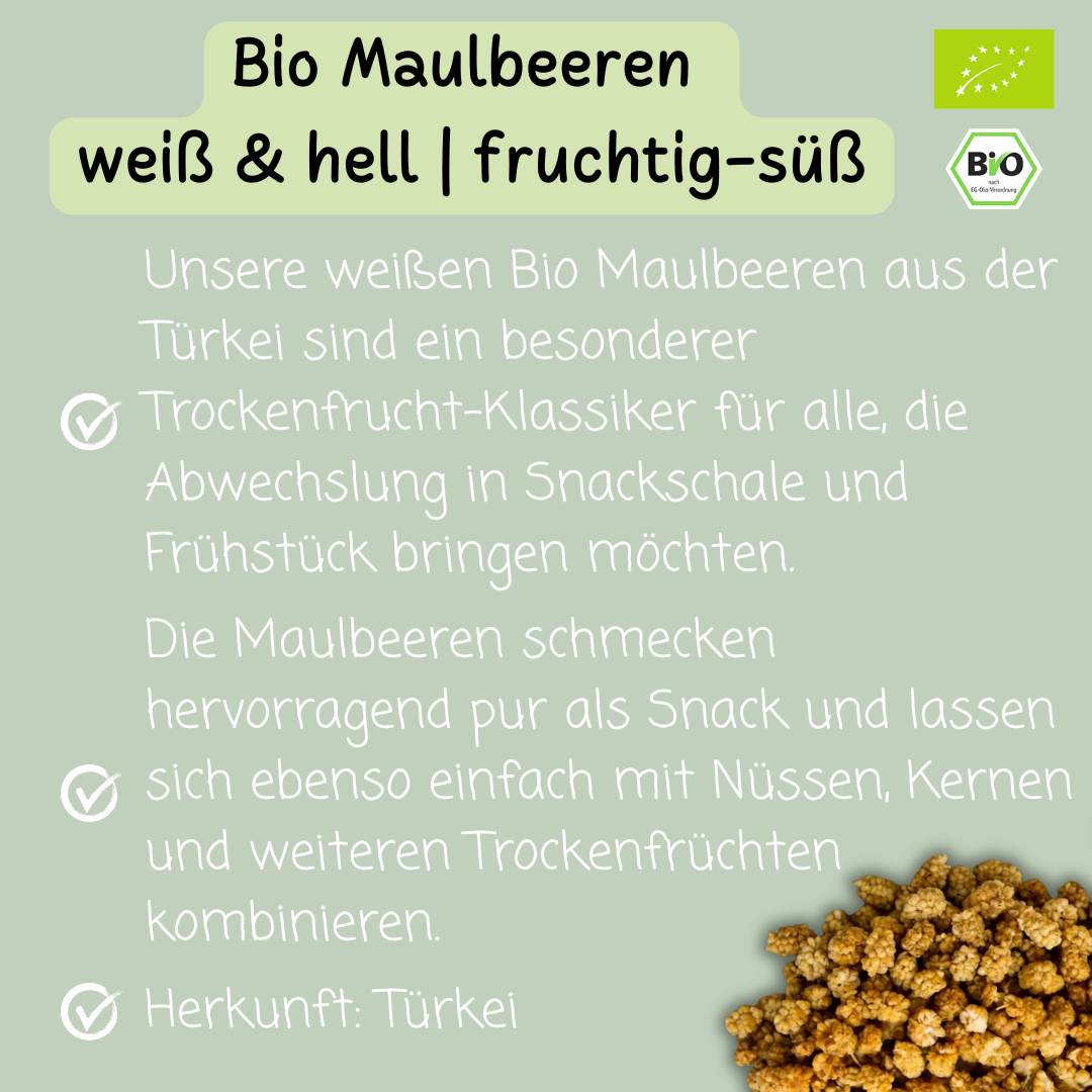 Bio Maulbeeren | weiß & hell | fruchtig-süß