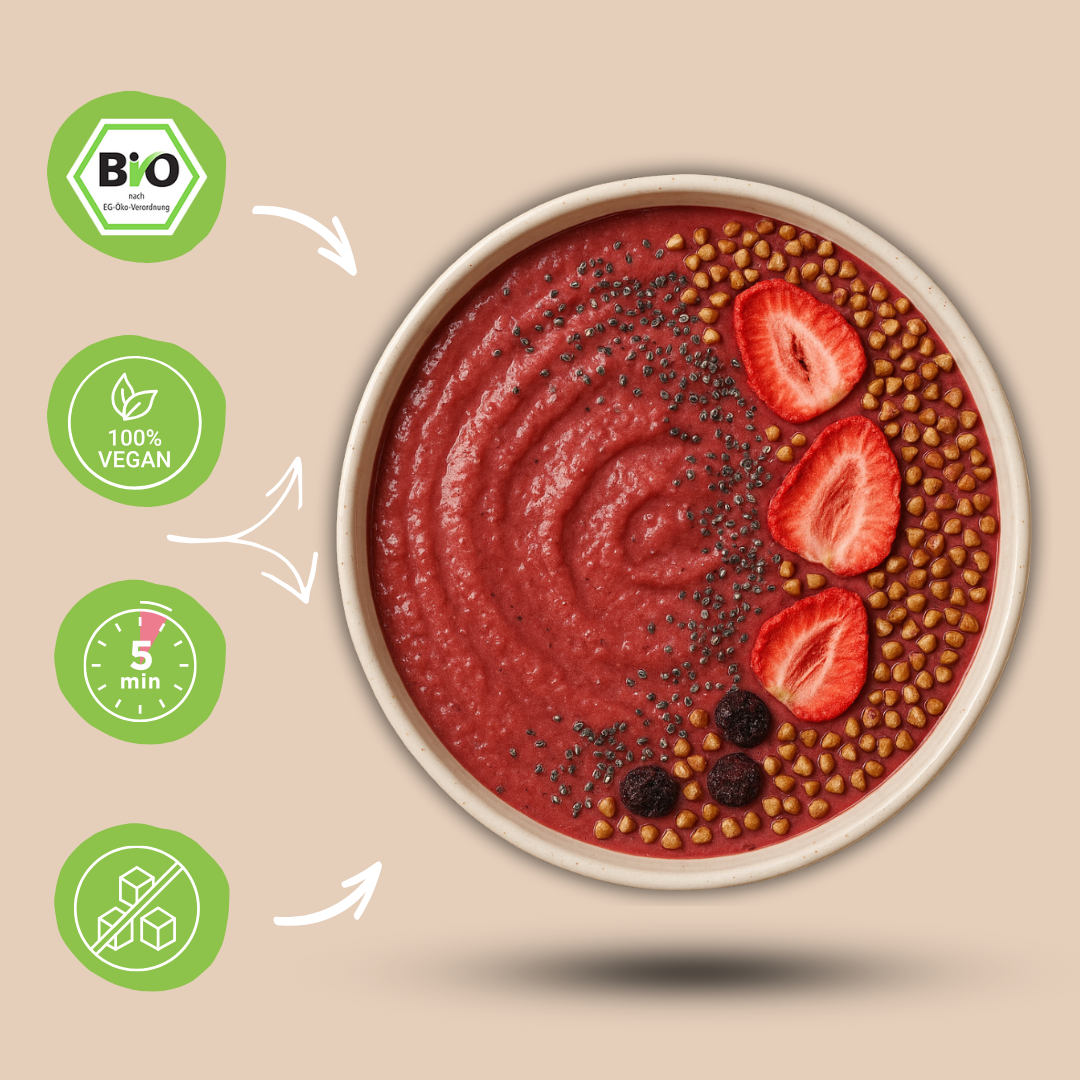 Bio Smoothie Bowl | "Strawberry-Buckwheat Bliss" | Fertigmischung