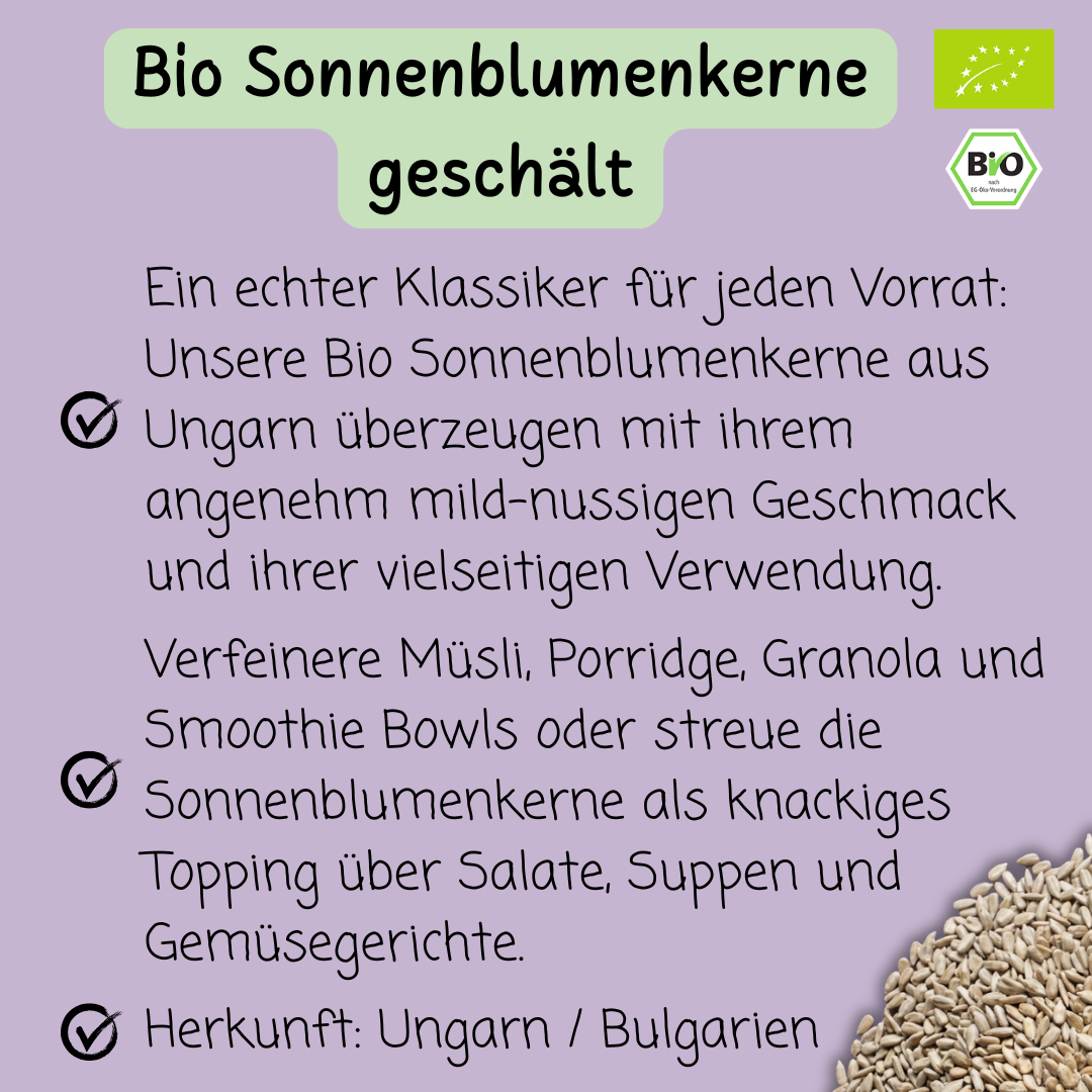 Bio Sonnenblumenkerne | geschält
