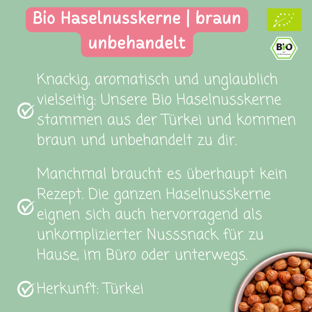 Bio Haselnusskerne | braun | unbehandelt