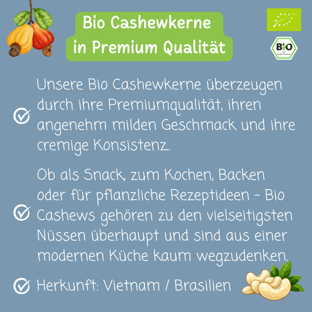 Bio Cashews | Cashewkerne | Premium Qualität