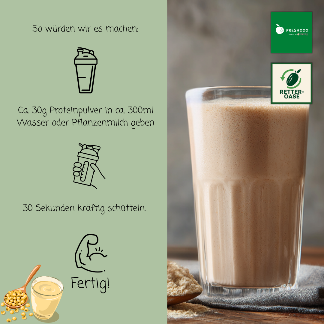 freshooo® Sojaproteinpulver | Isolat | aus Europa | 66 g Protein