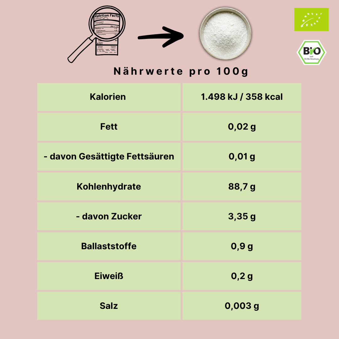 Bio Tapiokastärke | ohne Zusätze | 100 % Tapioka
