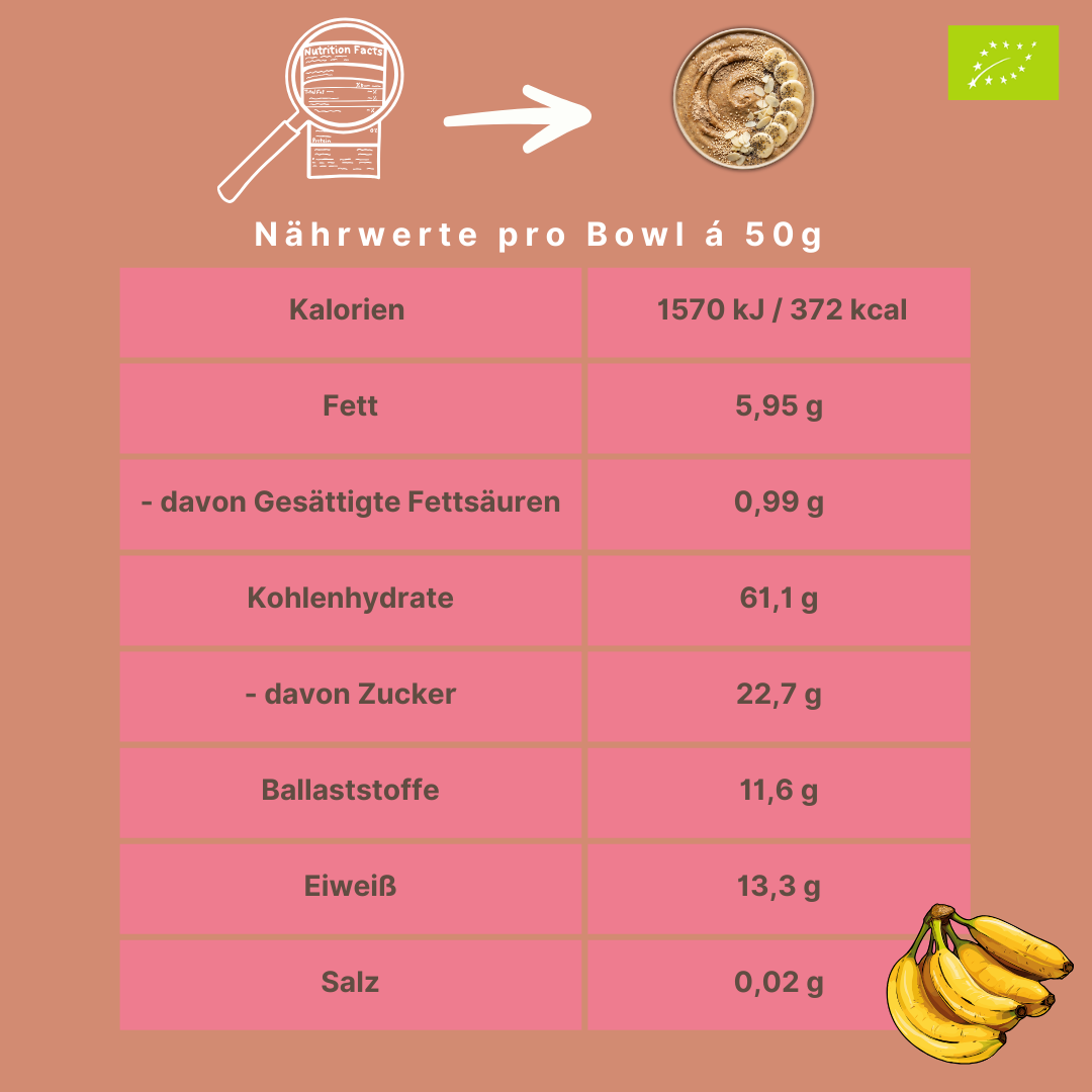 Bio Smoothie Bowl | "Banana-Cream" | Fertigmischung
