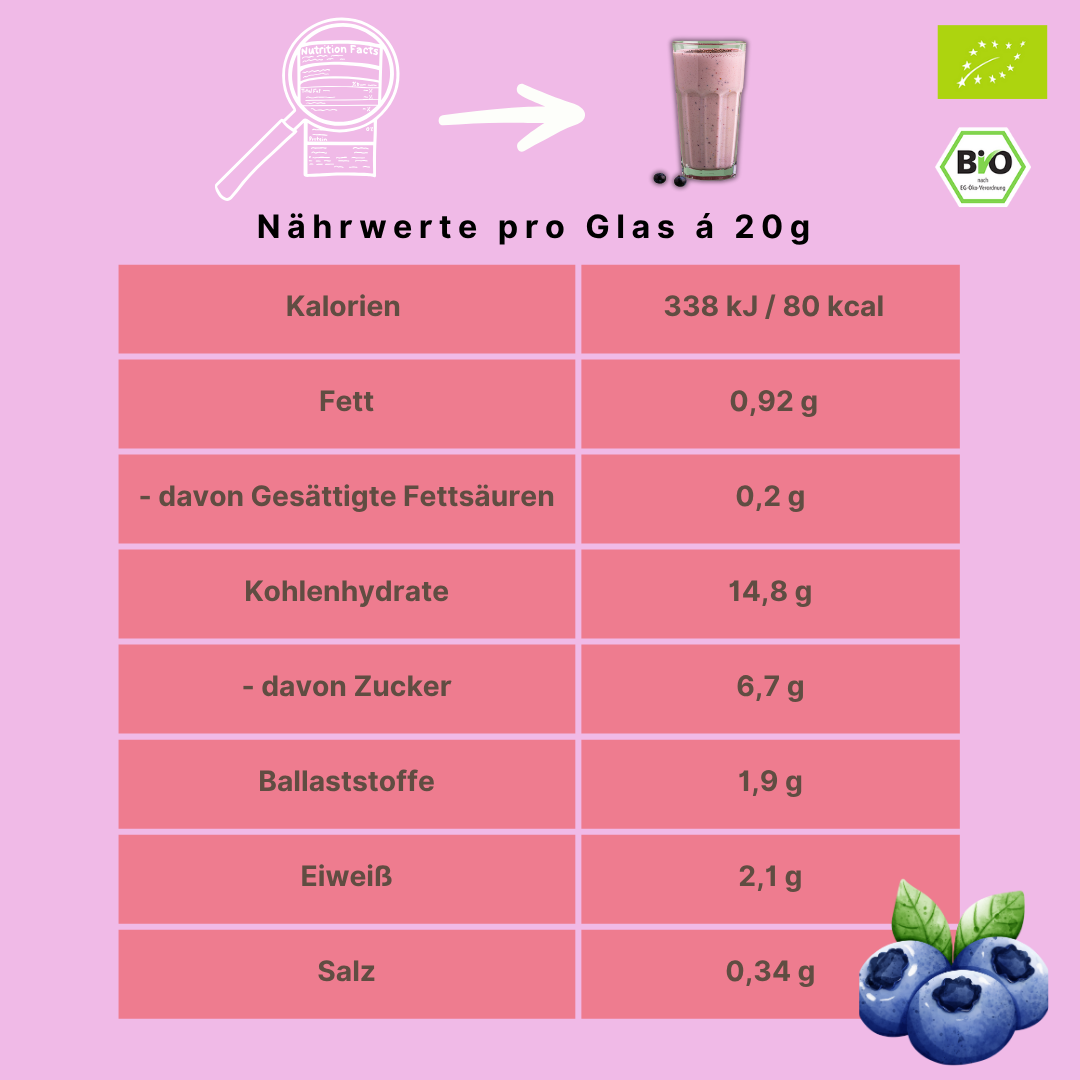 Bio Haferdrinkpulver | Blaubeere mit Dattelsüße | vegan