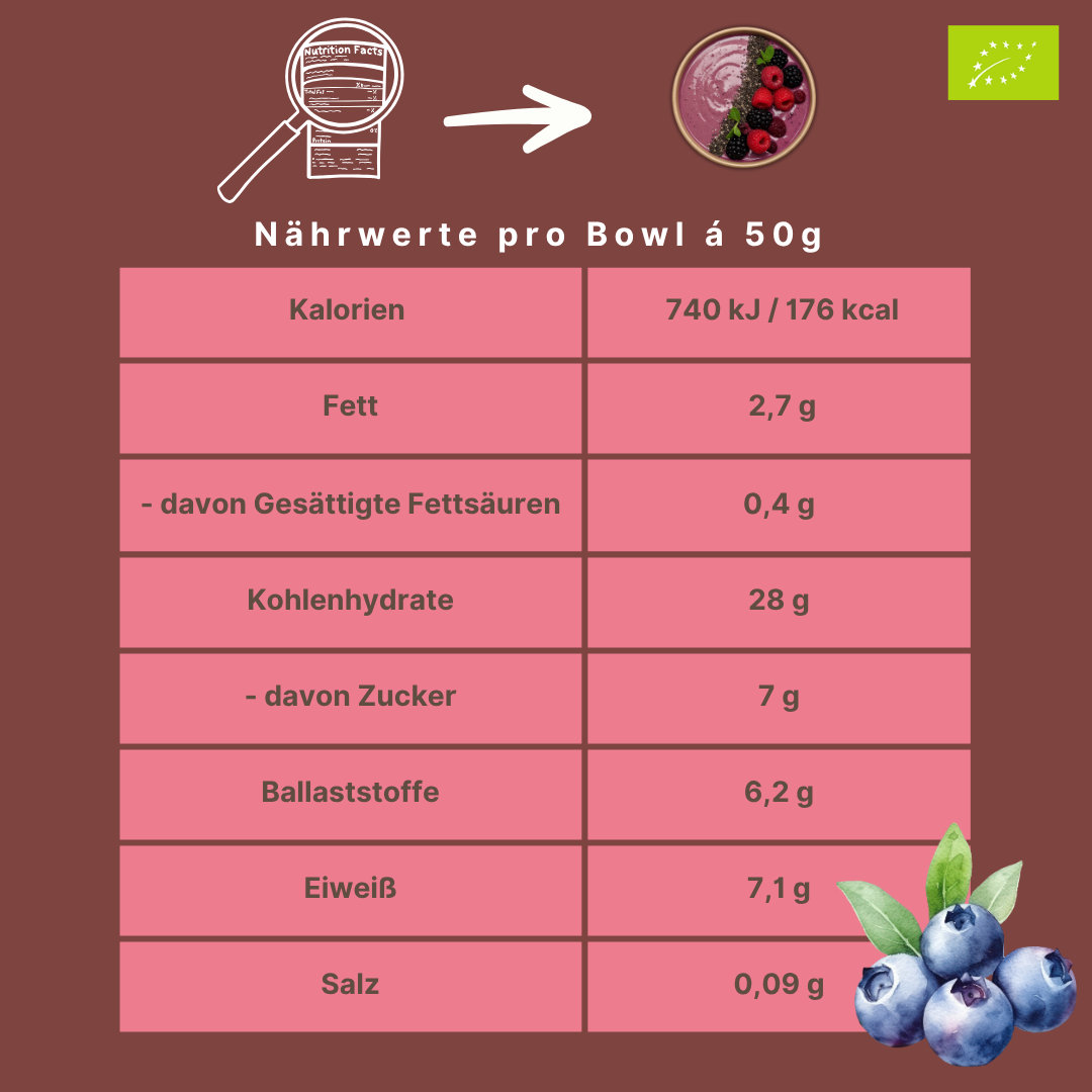 Bio Smoothie Bowl | "Blueberry-morning" | Fertigmischung