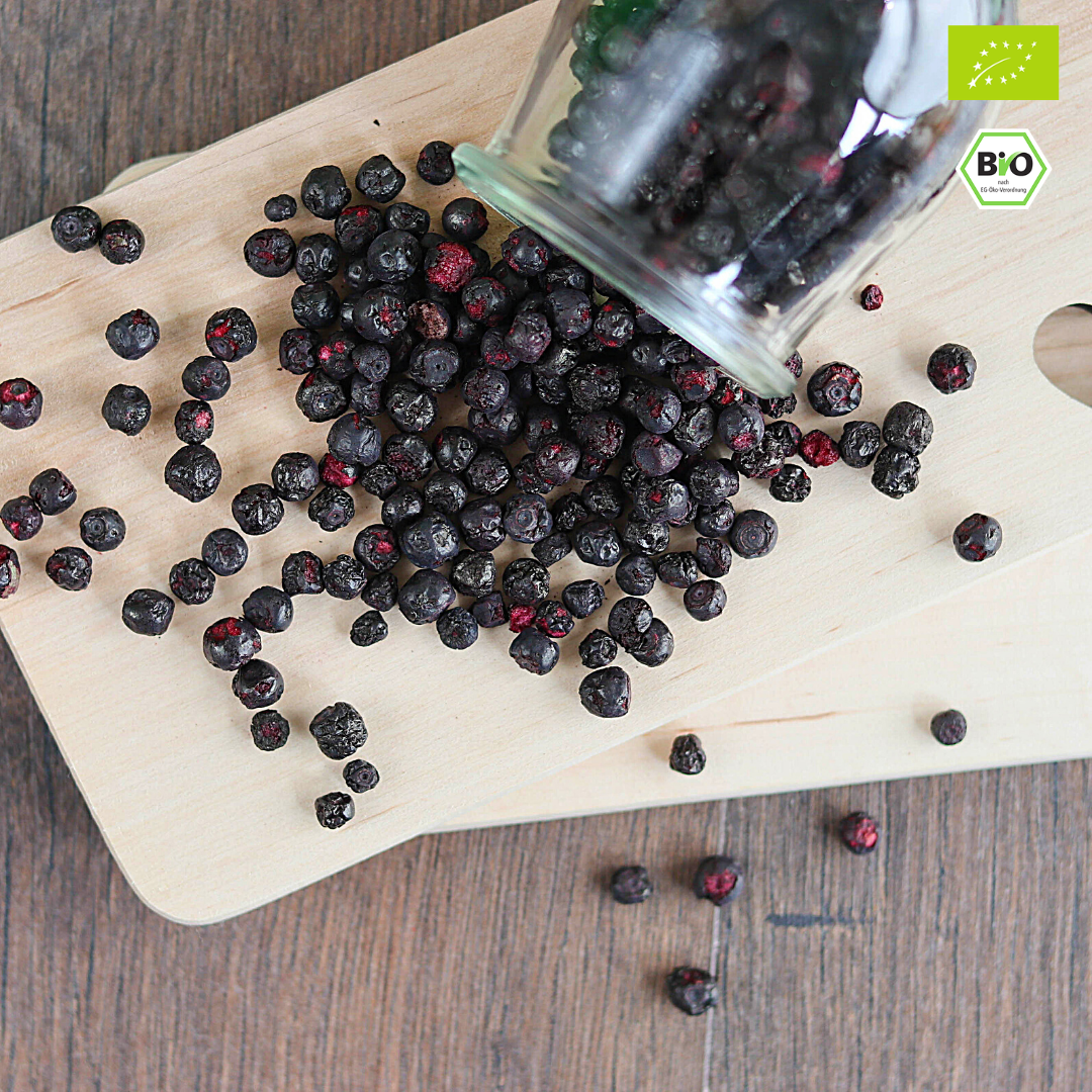 Bio Blaubeeren | wild | ganze Beeren | gefriergetrocknet