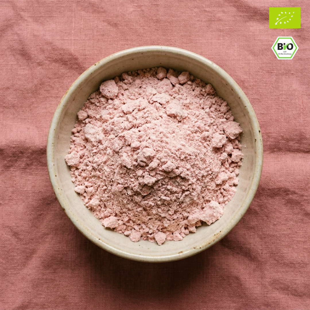 Bio Proteinpulver | "Strawberry-Power" | Vegan & 52% Protein | mit Dattelsüße