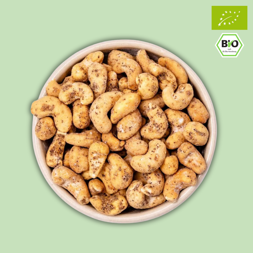 Bio Cashewkerne geröstet & leicht gesüßt | mit Bourbon Vanille