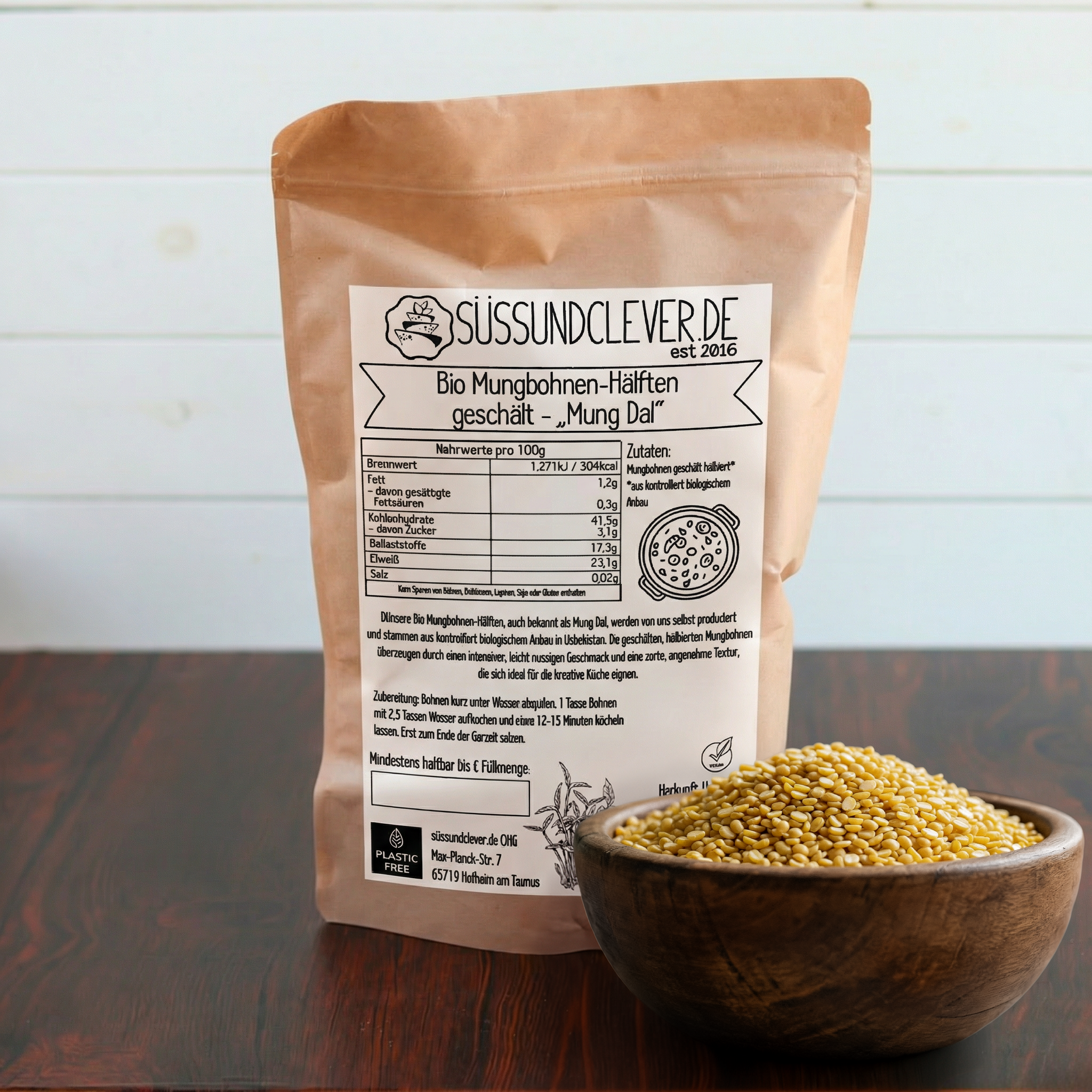 Bio Mungbohnen-Hälften | geschält | Mung Dal