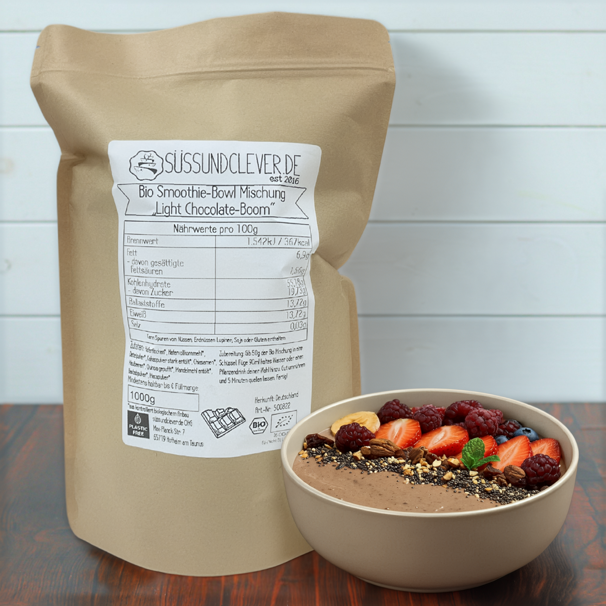 Bio Smoothie Bowl | "Light Chocolate-Boom" | Fertigmischung