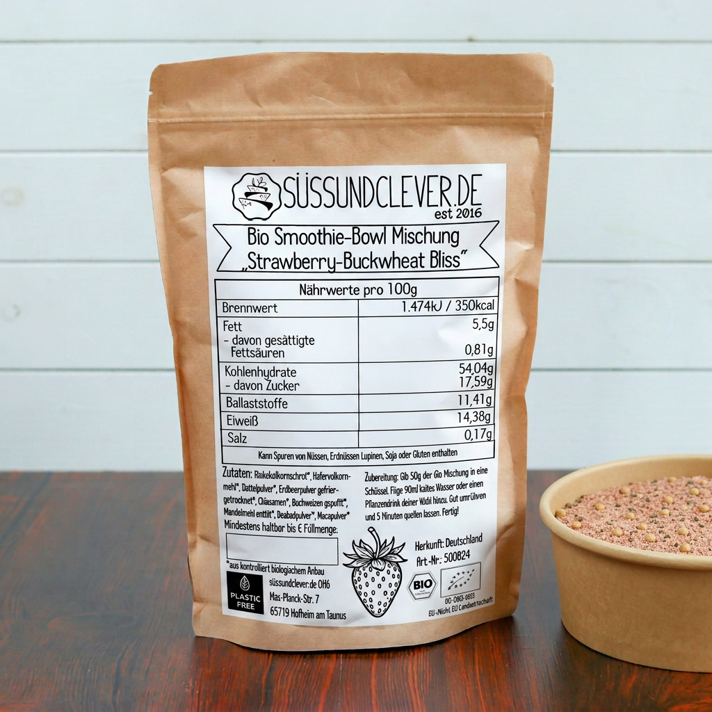 Bio Smoothie Bowl | "Strawberry-Buckwheat Bliss" | Fertigmischung