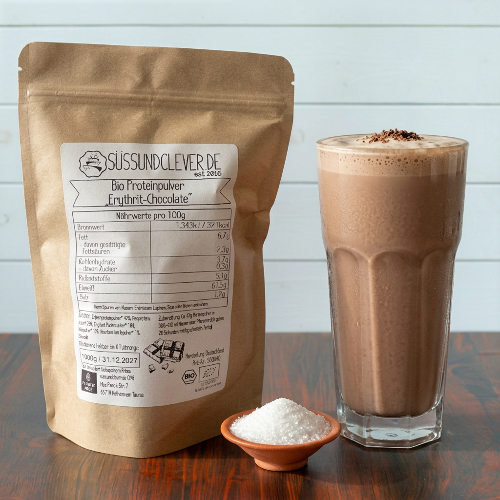 Bio Proteinpulver | "Erythrit-Chocolate" | Vegan & 55% Protein