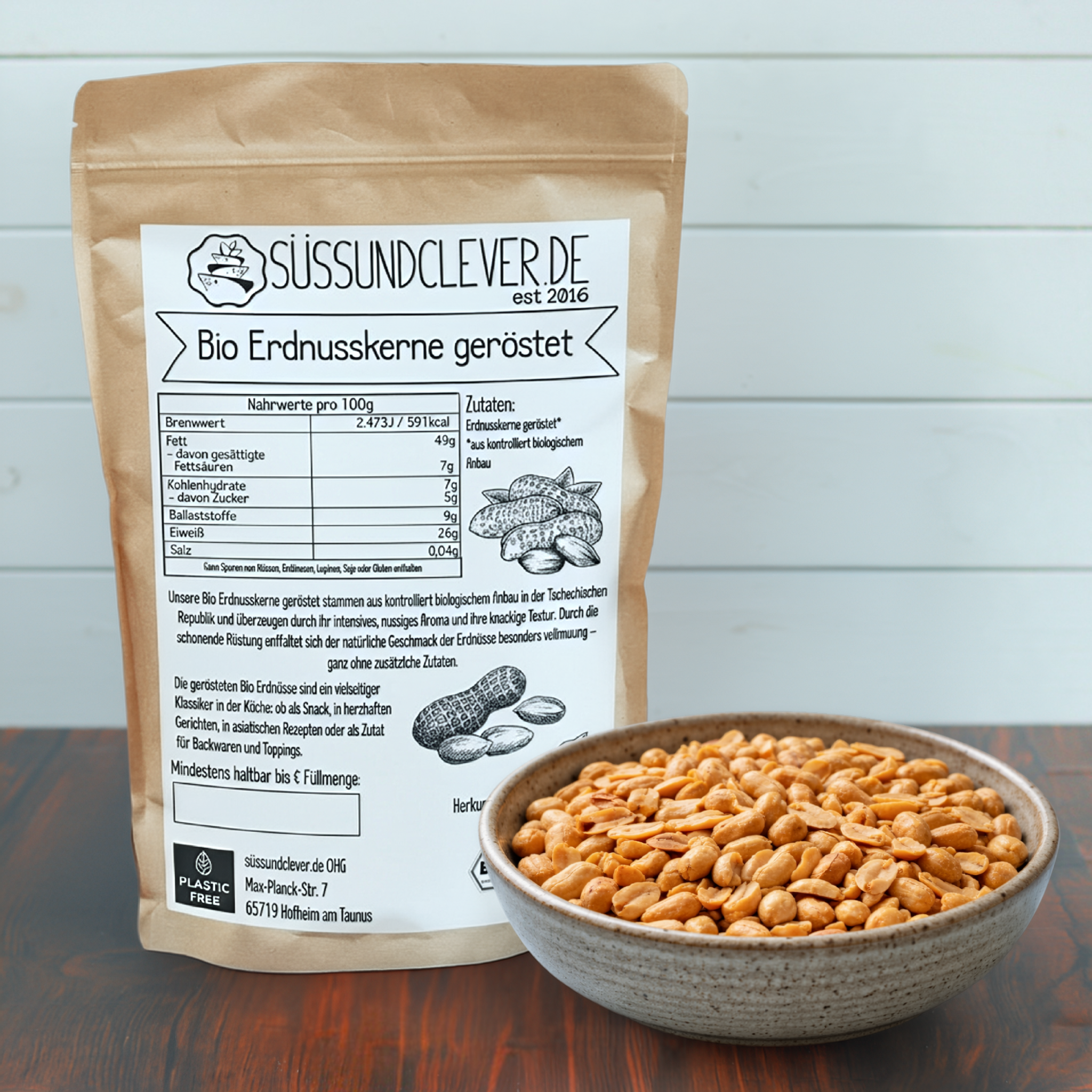 Bio Erdnusskerne | geröstet | aus Europa