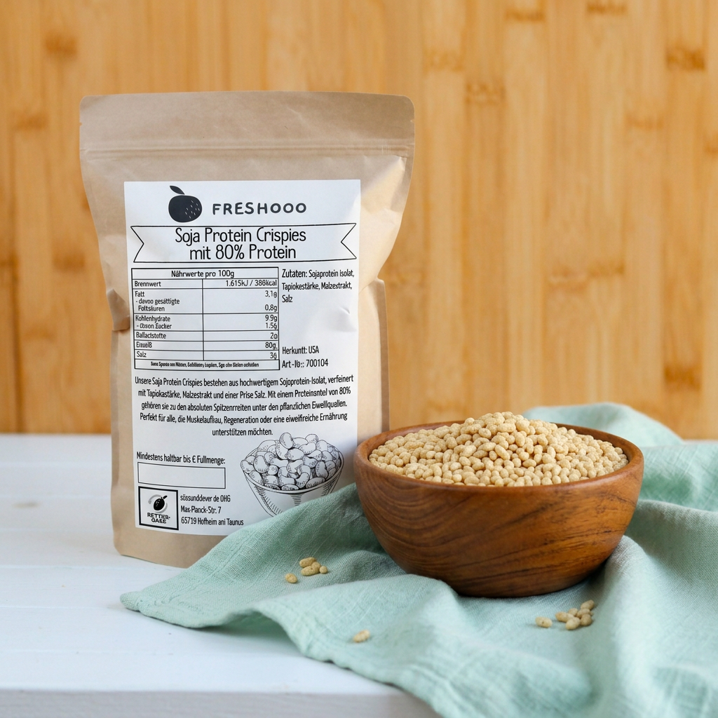 freshooo® Soja Protein Crispies | mit 80% Protein