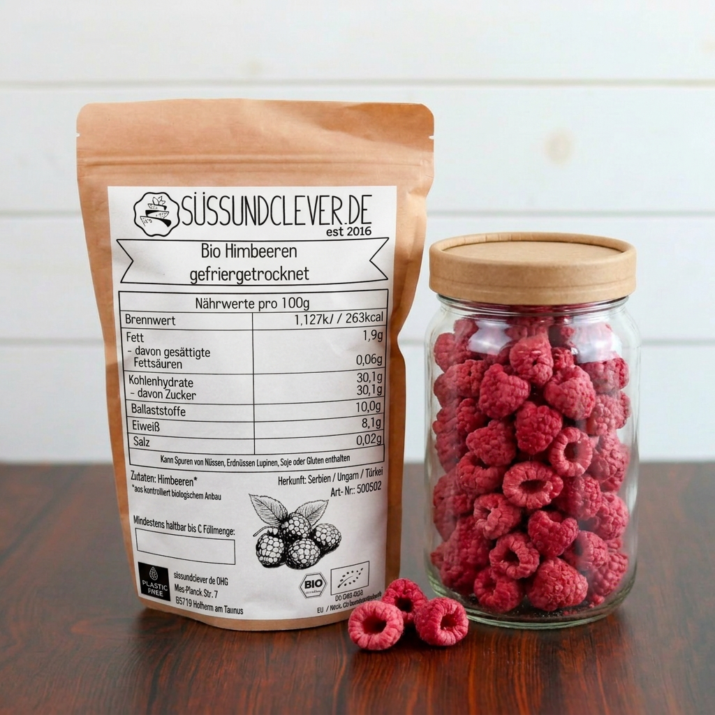 Bio Himbeeren | ganze Beeren | gefriergetrocknet