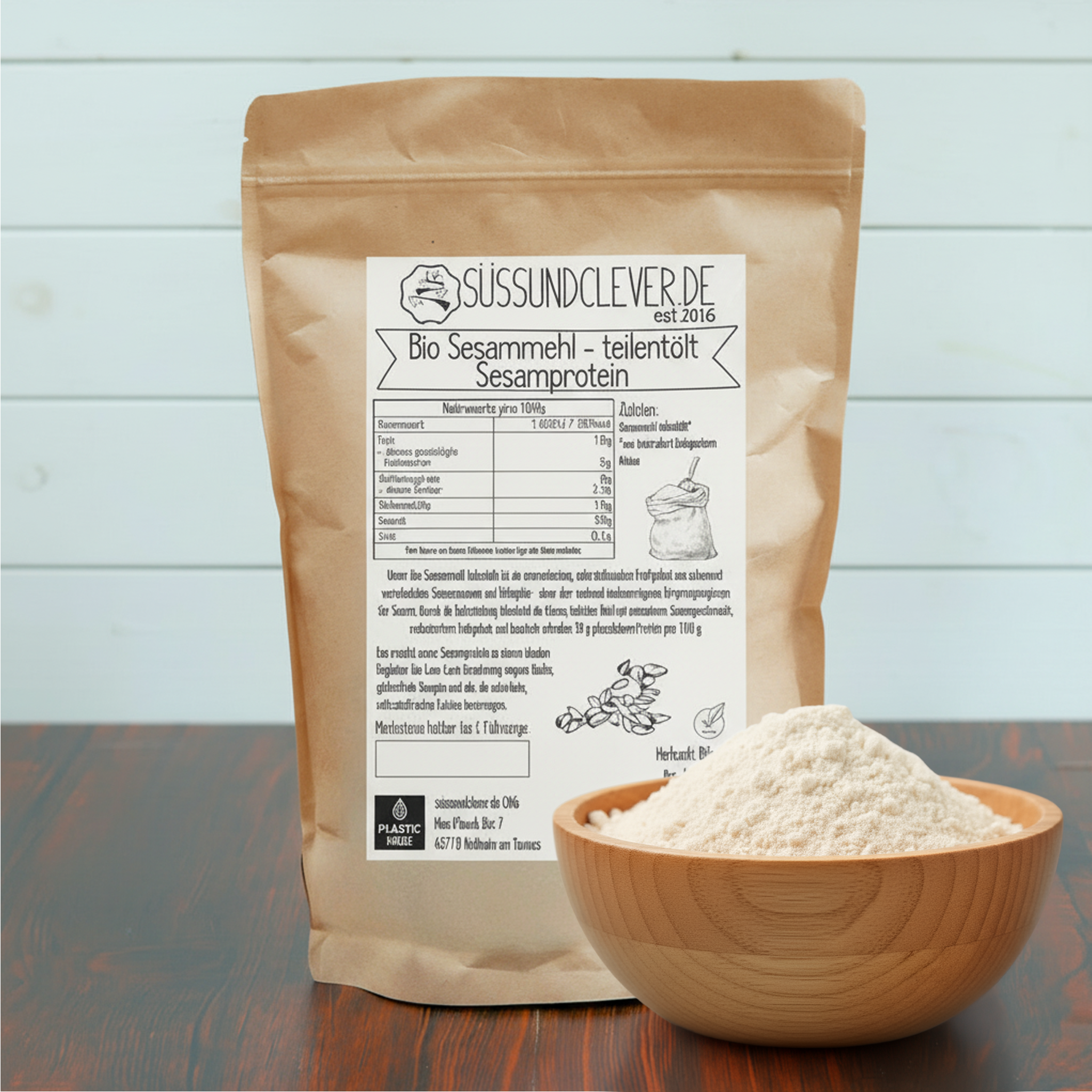 Bio Sesammehl | teilentölt | Sesamprotein | 50g Protein