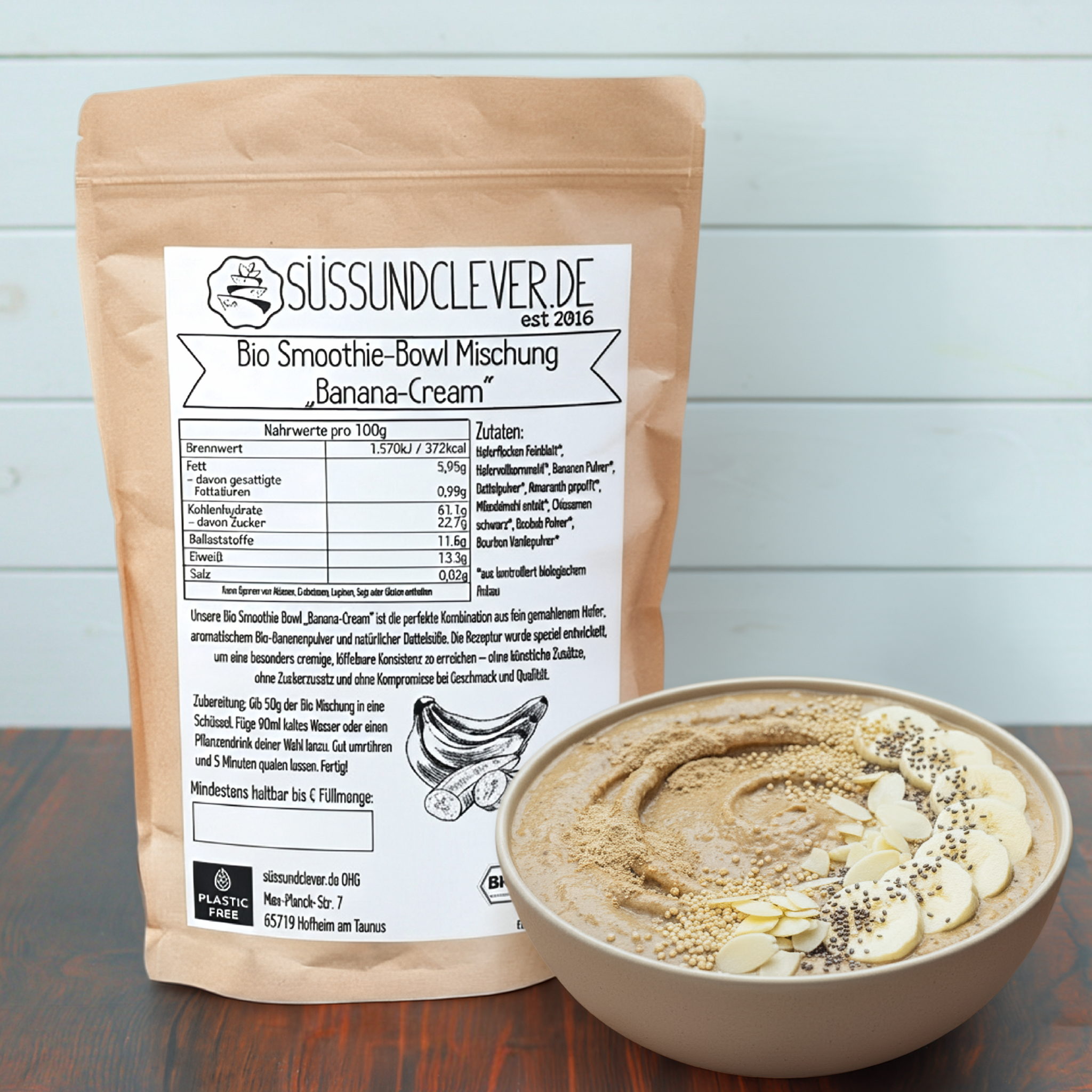 Bio Smoothie Bowl | "Banana-Cream" | Fertigmischung