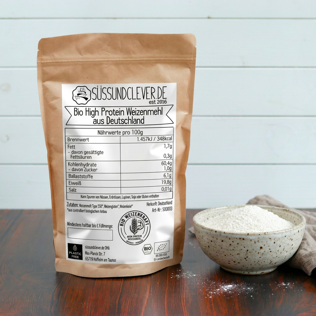 Bio High Protein Weizenmehl | 20% Protein | Zum Backen & Kochen | aus Deutschland