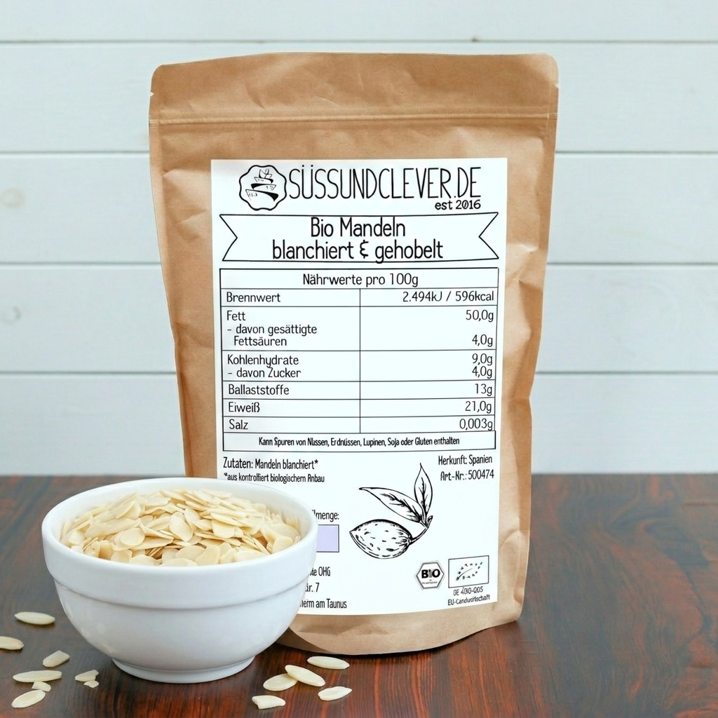 Bio Mandeln | blanchiert &amp; gehobelt | Mandelblättchen