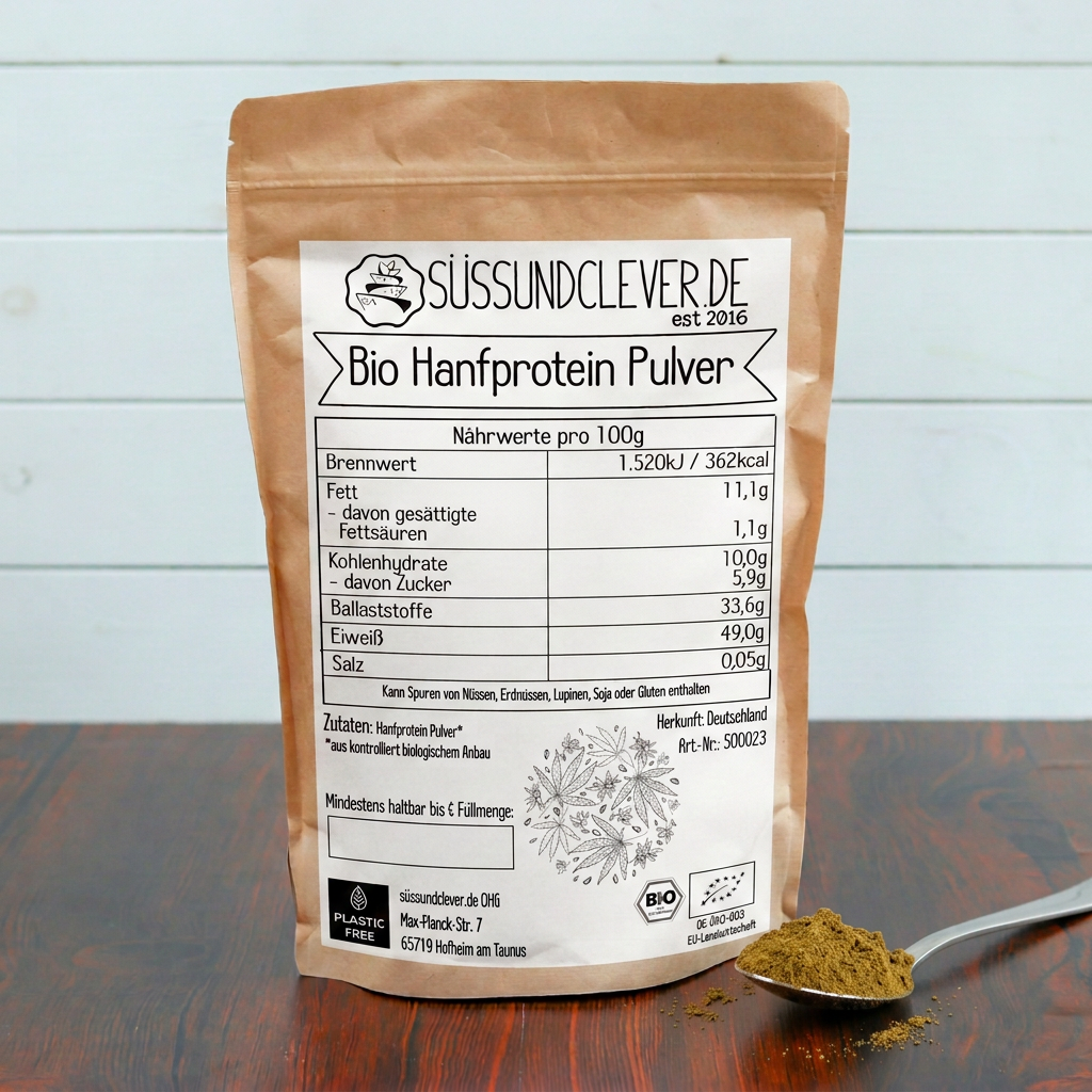 Bio Hanfprotein-Pulver | aus Deutschland | 50% Protein