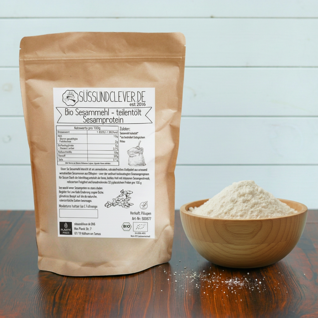 Bio Sesammehl | teilentölt | Sesamprotein | 50g Protein