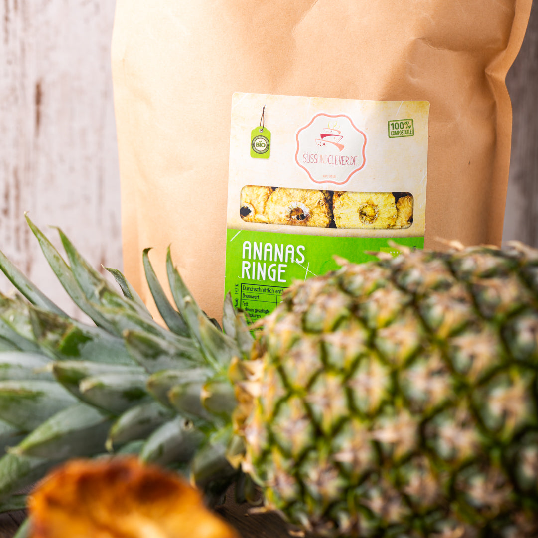 Bio Ananasringe | Premium Qualität | getrocknet | ungeschwefelt