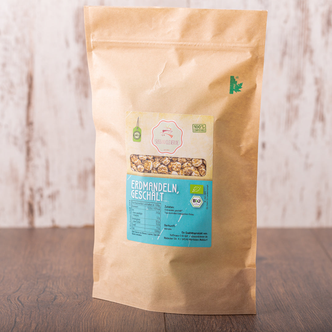 Bio Erdmandeln | geschält | "zum Knabbern" - süssundclever.de Bio Erdmandeln | geschält | "zum Knabbern" - süssundclever.de