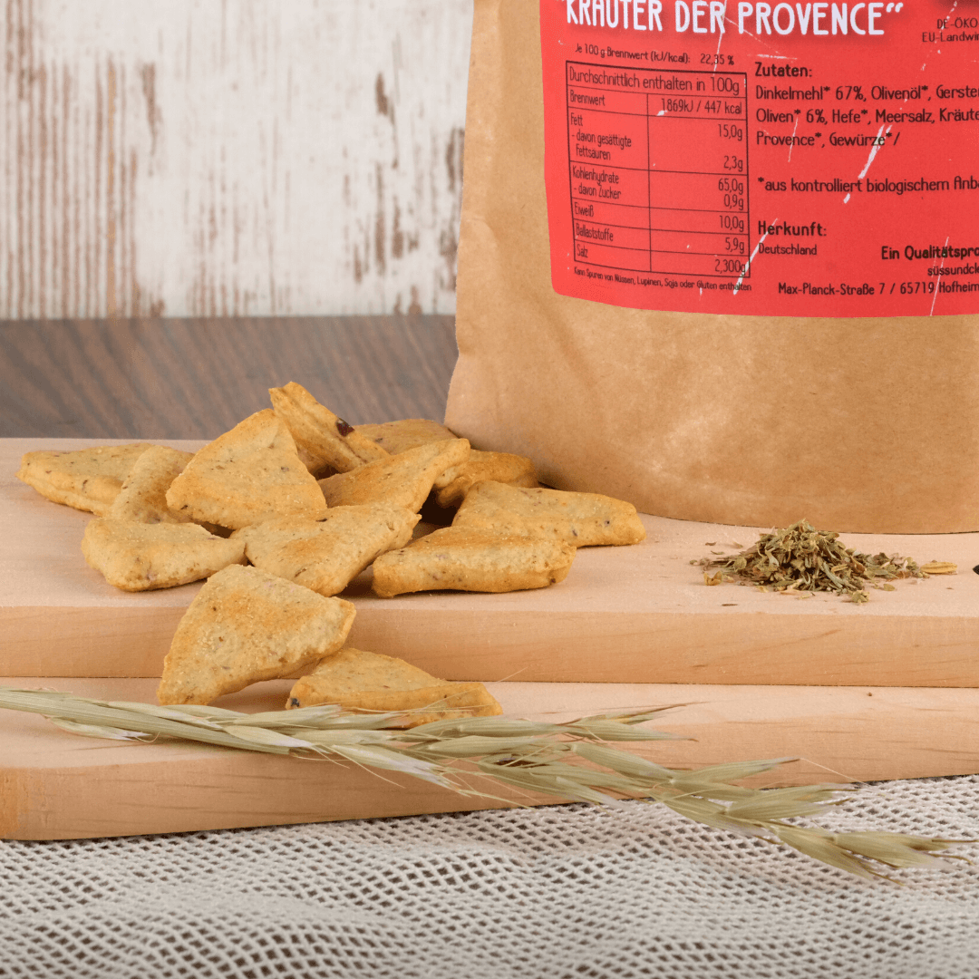 Bio Dinkel-Cracker | mit Oliven und "Kräuter der Provence"